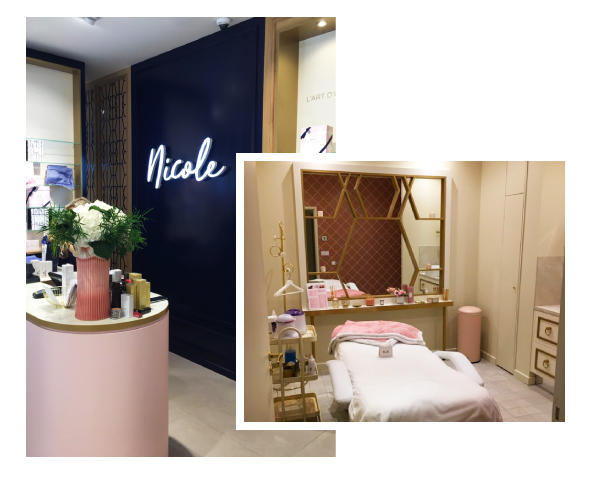 conseils et diagnostics beauté, essais maquillage, soins personnalisés